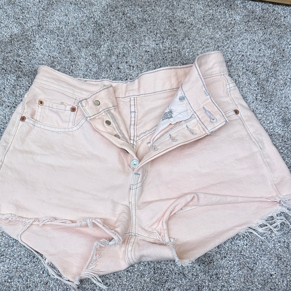 Levi's Blush High Waist Denim Shorts